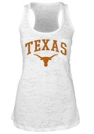 Texas Longhorns Womens White Pocket Burn Tank Top White Tank Top Women Texas Longhorns Mother Clothing