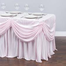 Secondly, what size tablecloth do i need for a 6ft rectangular table? 8 Ft Drape Chiffon All In 1 Tablecloth Pleated Skirt Light Pink Walmart Com Walmart Com