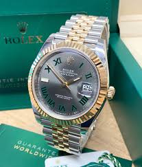 It is well known that wimbledon does not use any advertisements in its tennis the tournament has its decorum and mannerisms. Rolex Datejust 41 126333 Bi Colour Wimbledon Dial