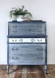 Get inspired with our curated ideas for dressers and find the shop from dressers, like the the nova domus panther contemporary gray and black chest or the. Vintage Dresser Updated In A Custom Finish Using Grey Black And White Original Hardware Mixed Wi Vintage Dressers Painted Dresser Painted Furniture Designs