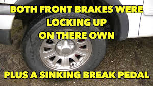sinking brake pedal/front brakes