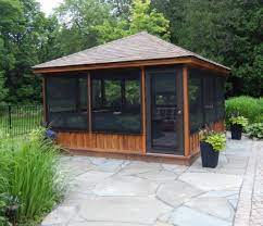Pin By Manon Blais On Cottage Lodge Cabin In 2020 Backyard Gazebo Patio Gazebo Patio Stones