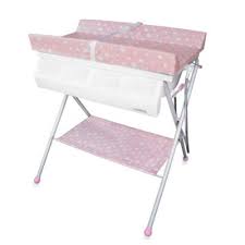 Boasting gentle curves and a clean silhouette, the south shore angel changing table brings understated beauty to your nursery. Baby Diego Standard Bath Tub Changer Combo In Pink Bed Bath Beyond