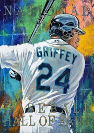 These were the cards that were more heavily printed by the primary card manufacturers and found their way into more hands than the others on this list. Ken Griffey Jr Nbhof Fine Art Print Griffey Jr Ken Griffey Baseball Art