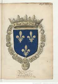 Roi De France Armoiries Pour La Plupart Coloriees De La Noblesse De France Du Temps De Francois Ier 1535 Blason Royaume De France Roi De France