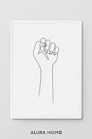 Feminist Print Girl Power Print Line Drawing Print Etsy Minimalist Drawing Line Art Drawings Drawing Prints