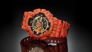 Beautiful illustrations of dragon ball imprinted on the strap and bezel showing the training of the main character goku. The G Shock X Dragon Ball Z Limited Edition Ga110jdb 1a4 Has The Best Backlit Dial Of 2020 Time And Tide Watches