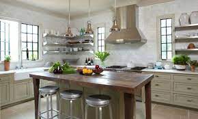 Kitchens With No Upper Cabinets No Upper Cabinets Eclectic U Shaped White Kitchen Green Cabine Kitchen Remodel Kitchen Remodel Small Galley Kitchen Remodel
