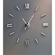 Numbers And Clock Stick To Wall Modern Clock Clock Wall Art Wall Clock Design