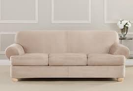 Ultimate Stretch Suede Four Piece Sofa Slipcover Form Fitting Individual Cushion Covers Machine Washable Cushions On Sofa Slipcovered Sofa Slipcovers