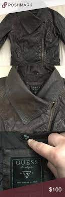 Guess Leather Jacket Xs Great Condition Had Been Worn Less Then A Month Guess Jackets Coats Clothes Design Jackets Leather Jacket