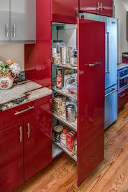 Wine red glossy lacquer modern kitchen cabinets for hotel projects. Ultra Contemporary Red High Gloss Kitchen Designed By Cynthia Collins Modern Kitchen San Francisco By Gilmans Kitchens And Baths