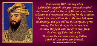 Sultan salahuddin al ayyubi juga adalah seorang ulama. Quotes About Saladin Quotesgram