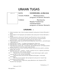 Tupoksi, kewajiban dan tanggung jawab. Contoh Uraian Tugas Bidan Desa