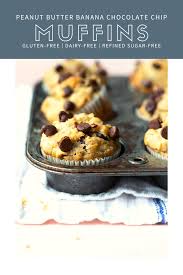 Peanut Butter Banana Chocolate Chip Muffins Bright Eyed Baker Recipe Peanut Butter Banana Chocolate Chip Muffins Banana Chocolate Chip Chocolate Chip Muffins
