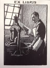 Ex Libris By Lionel Lindsay In 2020 Ex Libris Book Cover Artwork Bookplate Design