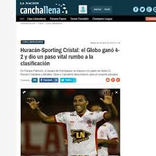 Paulo césar wanchope watson (spanish pronunciation: Sporting Cristal Asi Informo La Prensa Argentina Sobre El Triunfo De Huracan Futbol Peruano Depor