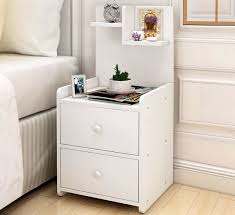 Parklane Tall Bedside Table With Chest Of Drawers And Shelf