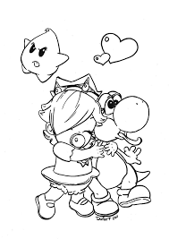 Coloring pages to print of rosalina from mario. Rosalina And Baby Peach Coloring Baby Princess Rosalina Coloring Pages Through The