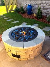 Glass beads for fire pits. Fire Pit With Blue Glass Beads Beach Style Patio Wilmington By Carolina Scape Artists Llc Houzz