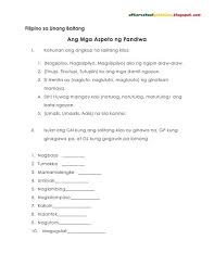 Verbs Mga Pandiwa Printable Worksheets Worksheets Free Worksheets
