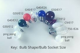 bulbs their shapes sizes and bases christmas light source