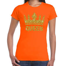 Hier is een makkelijke knutsel om zelf je kroon te maken. Oranje Koningsdag Queen Shirt Met Gouden Glitter Kroon Dames Oranje Koningsdag Kleding S Blokker