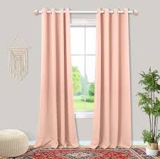 Amazon.com: Mrs.Naturall Blush Pink Curtains 2 Panels for Girls  Bedroom,Blackout Grommet Boho Neutral Room Darkening Dusty Rose Gold  Curtains for Nursery Living Room,84 Inches Long : Home & Kitchen