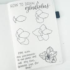 The Gladiolus Is The August Birth Flower Enjoy And Don T Be Afraid To Create Your Own Shapes And Style Flower Doodles Flower Drawing Tutorials Flower Drawing