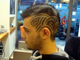 This tribal design is incredible and it continues to be very simple. Greek Hairdressing Hair Tattoo By Aris Hair Art Hair Tattoos Hair Tattoo Man Tribal Hair