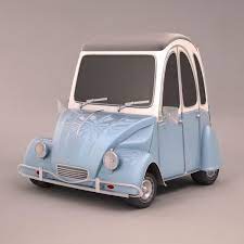 3d Citroen 3cv Car Model Car Model Car Cartoon Tiny Cars