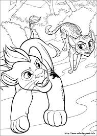 This coloring page features disney lion guard cartoon; The Lion Guard Coloring Picture