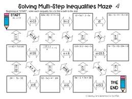 To link to this page, copy the following code to your site Solving Multi Step Inequalities Maze By Flip 4 Math Tpt