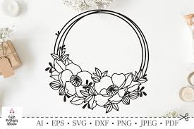 Free Free 222 Flower Monogram Frame Svg SVG PNG EPS DXF File