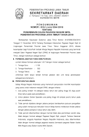Ketikadia pindah ke jakarta, kebiasannya masih saja dipertahankan. Penerimaan Cpns Pemprov Jawa Timur Tahun 2019 1 817 Formasi Rekrutmen Lowongan Kerja Bulan Februari 2021