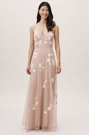 Blush Bridesmaid Dress With Floral Embriodery From Bhldn Bethany Dress Aff Floral Bridesmaid Dresses Bridesmaid Dresses Floral Print Blush Bridesmaid Dresses