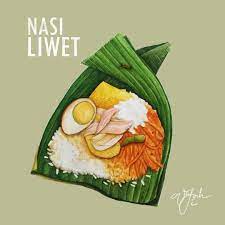Nasi Liwet Ilustrasi Makanan Seni Makanan Seni Ilustrasi