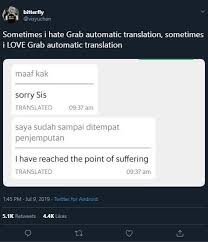 Anda bahkan tidak memerlukan sambungan internet. Hasil Terjemahan Otomatis Di Aplikasi Grab Ini Bikin Kram Perut