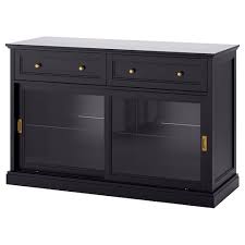 Meuble Bas Porte Coulissante Ikea Gallery In 2020 Glass Cabinet Doors Black Sideboard Sideboard