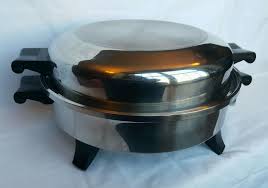 Society Electric Skillet Liquid Core Stainless Steel Automatic Skillet K7260 12 Regalware Electric Skillets Stainless Electricity