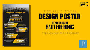 Pixellab Tutorial Cara Membuat Poster Turnamen Pubg Youtube
