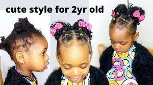 Simple And Easy Hairstyle For 2yr Old On Short Natural Hair Hairstyle For Kids Little Black Girl Kids Braided Hairstyles Kids Hairstyles Lil Girl Hairstyles