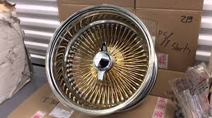 Free car fitment guarantee with every warrior wire wheels rims order before it ships out. Gold 100 Spoke Knock Offs And Vogue Tires Youtube