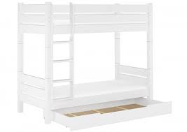 Classico o trasformabile in 2 posti letto. Letto Castello Bianco Divisibile Per Adulti 90x200 Con Materassi E Cassettone 60 16 09wt100ms1 Letto A Castello Letti Mobili Italiano