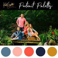 For simpler designs, you can also choose to use only the top three colors. Beautiful Summer Colors At The Kent Smith Photography Pond Corals And Blues For This Family Summer Family Pictures Fall Family Pictures Family Picture Colors
