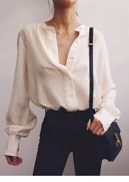 Black And White Shirt Womens White Shirt And Black Pants And Bag White Shirts Women Fashion Black Women Fashion