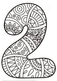 23 number and things coloring page. Number 2 Zentangle Coloring Page Free Printable Coloring Pages Mandala Coloring Pages Mandala Coloring Coloring Pages