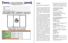 Del qu es la monarqua absoluta? Examen Del Quinto Grado Del Tercer Bloque Del Ciclo Escolar 2017 2018 Educacion Primaria