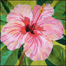 Hibiscus Kit In 3 Colors Fabulous Fusible Flowers By Etsy Flower Art Art Quilts Landscape Quilts