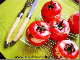 Tomate Froide Farcie Au Riz Au Thon Aux Delices Du Palais